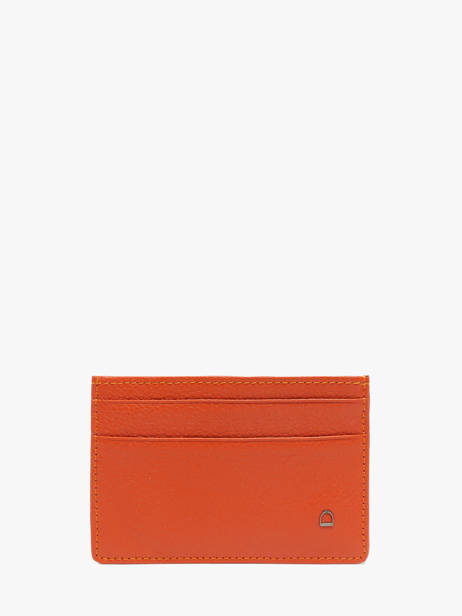 Porte-cartes Madras Cuir Etrier Orange madras EMAD053