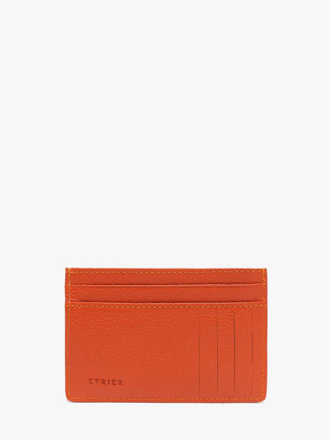 Porte-cartes Madras Cuir Etrier Orange madras EMAD053 vue secondaire 2