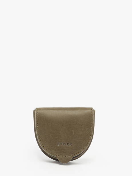 Porte-monnaie Oil Cuir Etrier Vert oil EOIL044